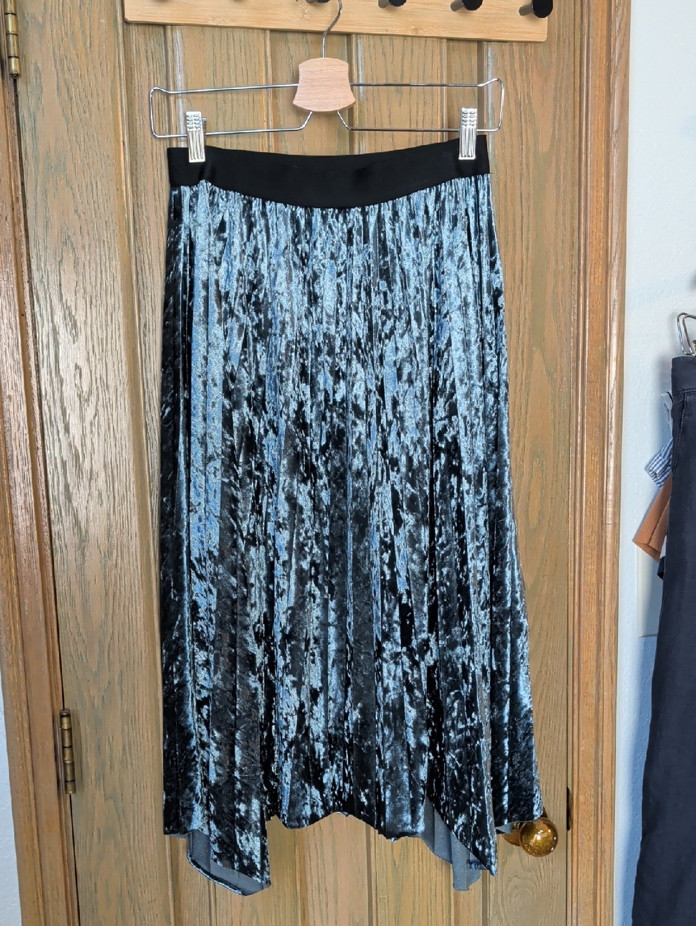 Pleated Velvet Midi Skirt Y2K Festival gypsy